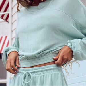 NEW L*SPACE day tripper pullover in pool XS